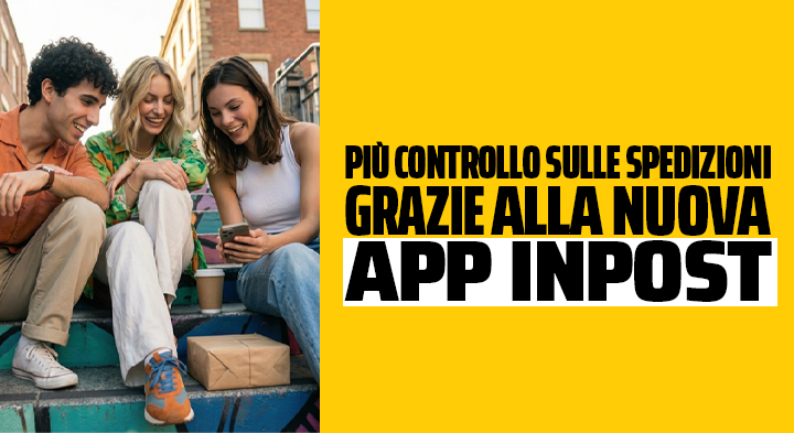 Utente che controlla la nuova app InPost per seguire stato del pacco, notifiche, ritiro al locker. 