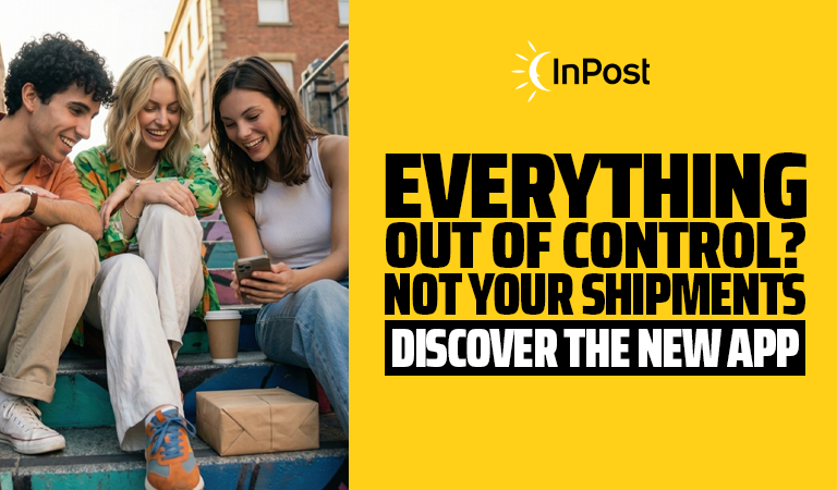 User checking the new InPost app to track parcel status, notifications, and locker pickup.