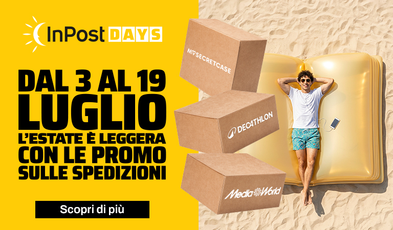 Dal 3 al 19 luglio l'estate è leggera con le promo sulle spedizioni