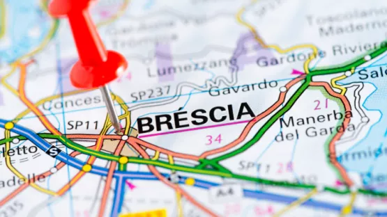 Pin che indica Brescia sulla cartina